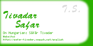 tivadar safar business card