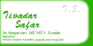 tivadar safar business card